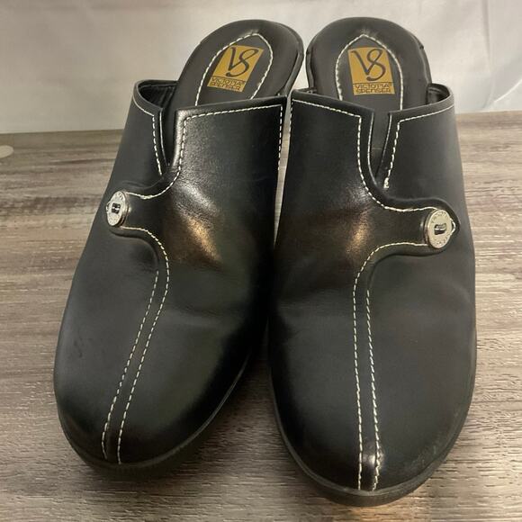 Victoria Spenser Heel Mule Black Leather “Pammy” 8M - Picture 2 of 7